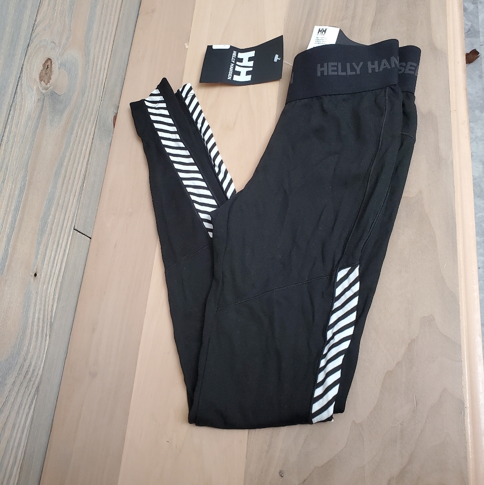 New women Helly Hansen HH Lifa Technology baselayer BLACK  pants leggings sz  XS
